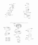 Air Cleaner Exhaust System Diagram and Parts List for 121252-0152-B8  Briggs and Stratton Engine